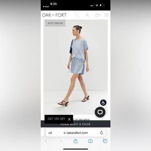 NWT Oak+Fort Sky Blue short set